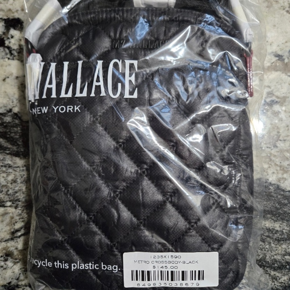 BNWT MZ Wallace Black Metro Crossbody